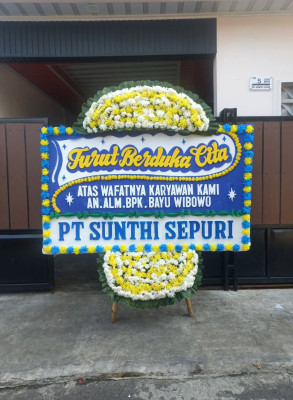 Papan Bunga Duka di Senen